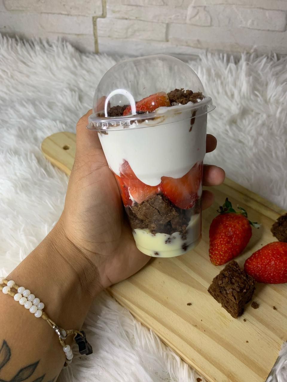 Copo Brownie com Ninho